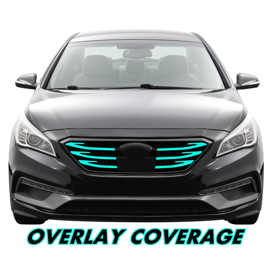 Vinilo apagón eliminación de cromo para Hyundai Sonata 2017 moldura de parrilla Foto 2 de 4