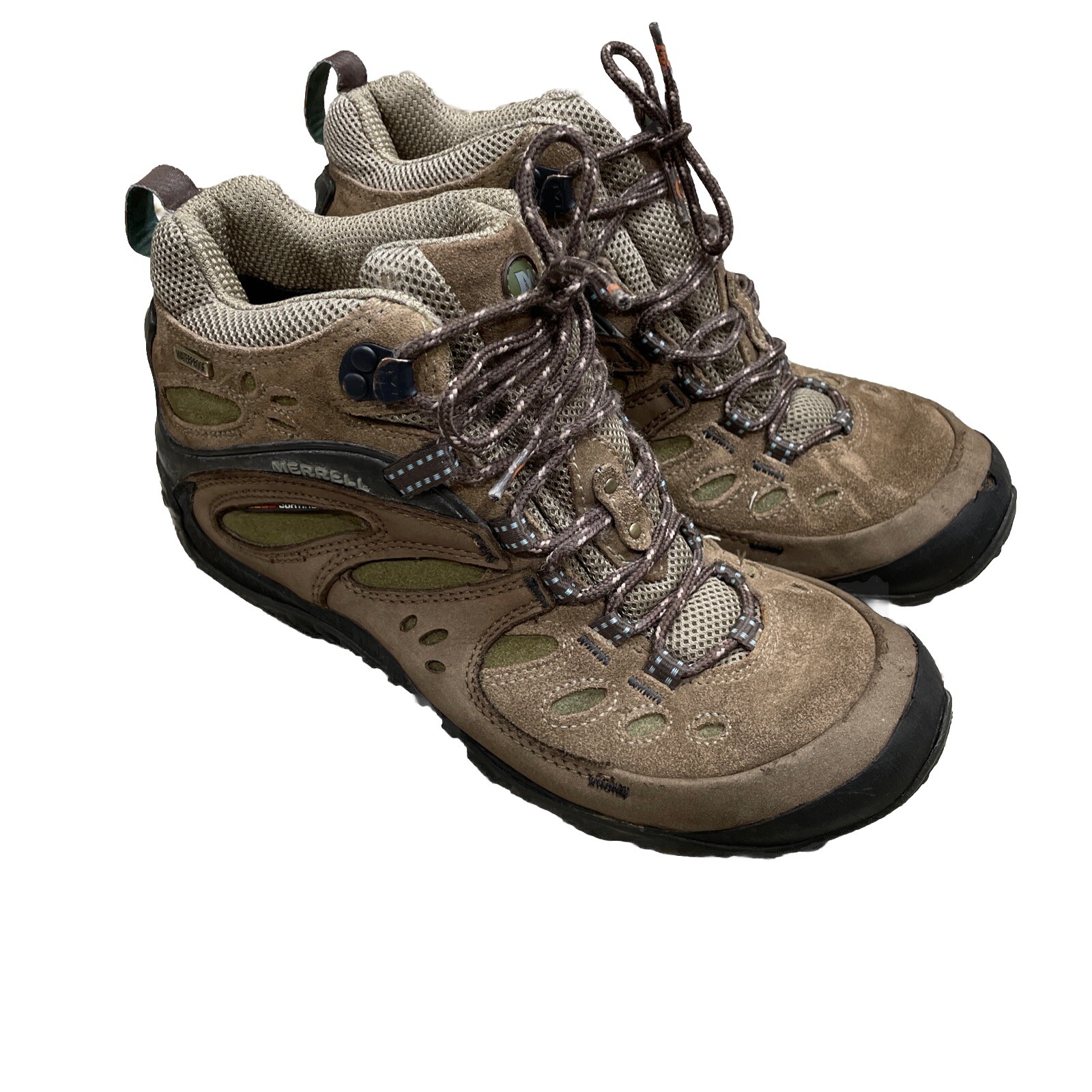 Merrell Scarpe Donna 9.5 Chamelon Arc Mid Top Escursionismo Trail Sneakers J86946 Marrone