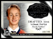 2018-19 Upper Deck The Cup Rookie Class of 2019 Henrik Borgstrom Rookie 199/249