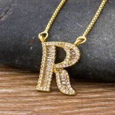 A-Z 26 Letters Necklace Initials Pendants Name Necklaces Wedding Women's Jewelry