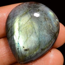 Natural Labradorite Pear Shape Cabochon Loose Gemstone 47 Ct. 31X26X8 mm EE37379