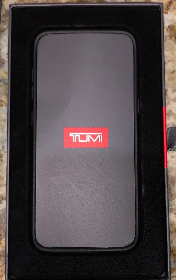 TUMI Recubierta Lona Co-Moldeado Rojo Negro Funda Protectora Samsung Galaxy S8 Foto 3 de 4