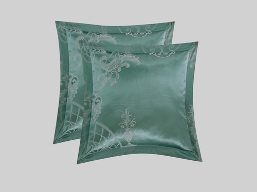 SUPR KING JACQUARD 8pc COMFORTER SET - EMBROIDERED GREEN( SALLIE-27) - Picture 5 of 6