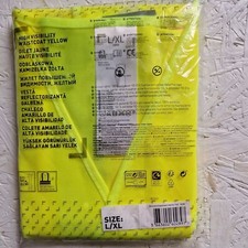 High Visibilty Waistcoat Yellow Safety Work Reflective L/XL New