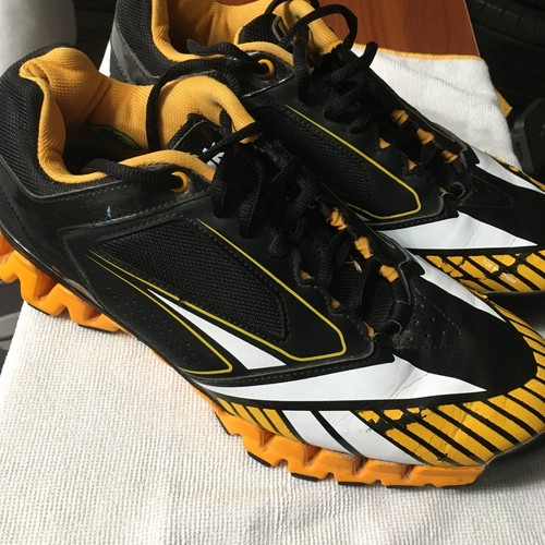Reebok Zigtech Baseball Cleats Mens Size *.5 Black yellow 360 Degree Anti Tech - Picture 3 of 12