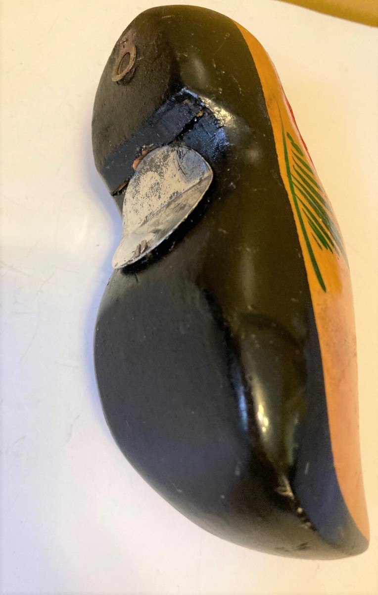 Vtg Holland Wooden Shoe Coin Bank, Dutch Folk Art Souvenir Windmill Scene  6