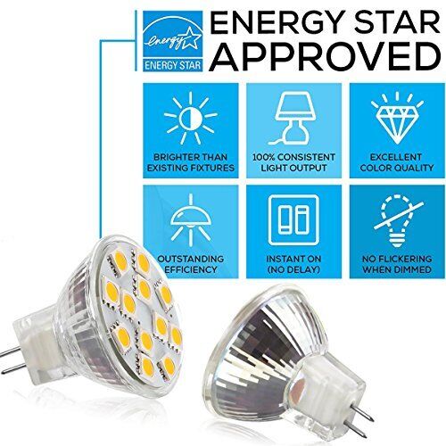 2.4w Led Mr11 Light Bulbs 12v 20w Halogen Replacement G4/gu4/gz4 Bipin Base Soft - Picture 5 of 7