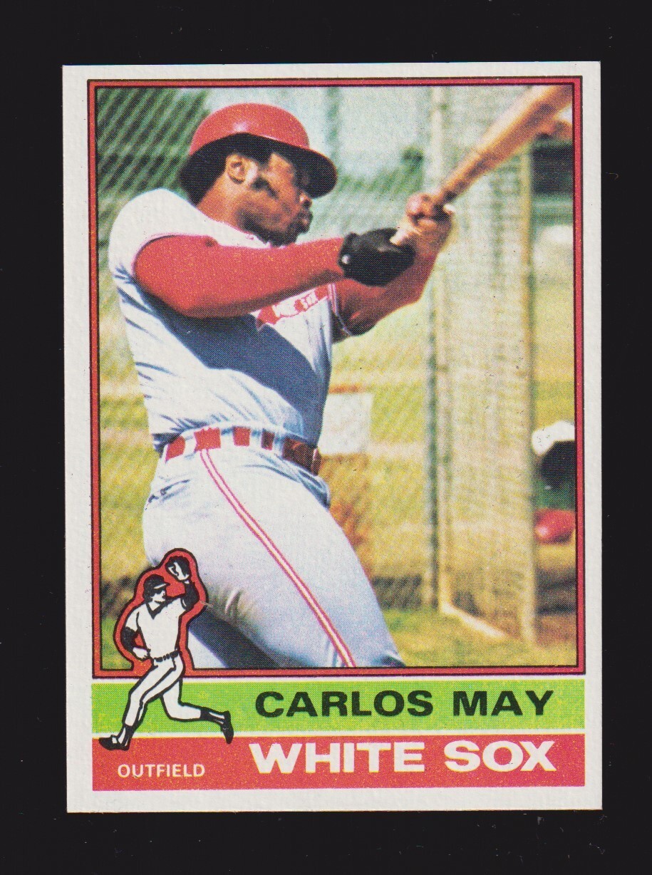 1976 TOPPS #110  Carlos May  CHICAGO WHITE SOX  NM  A