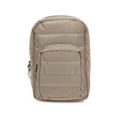 NWT! Rains Base Mini Quilted Rubberised Backpack in Taupe MSRP: $93