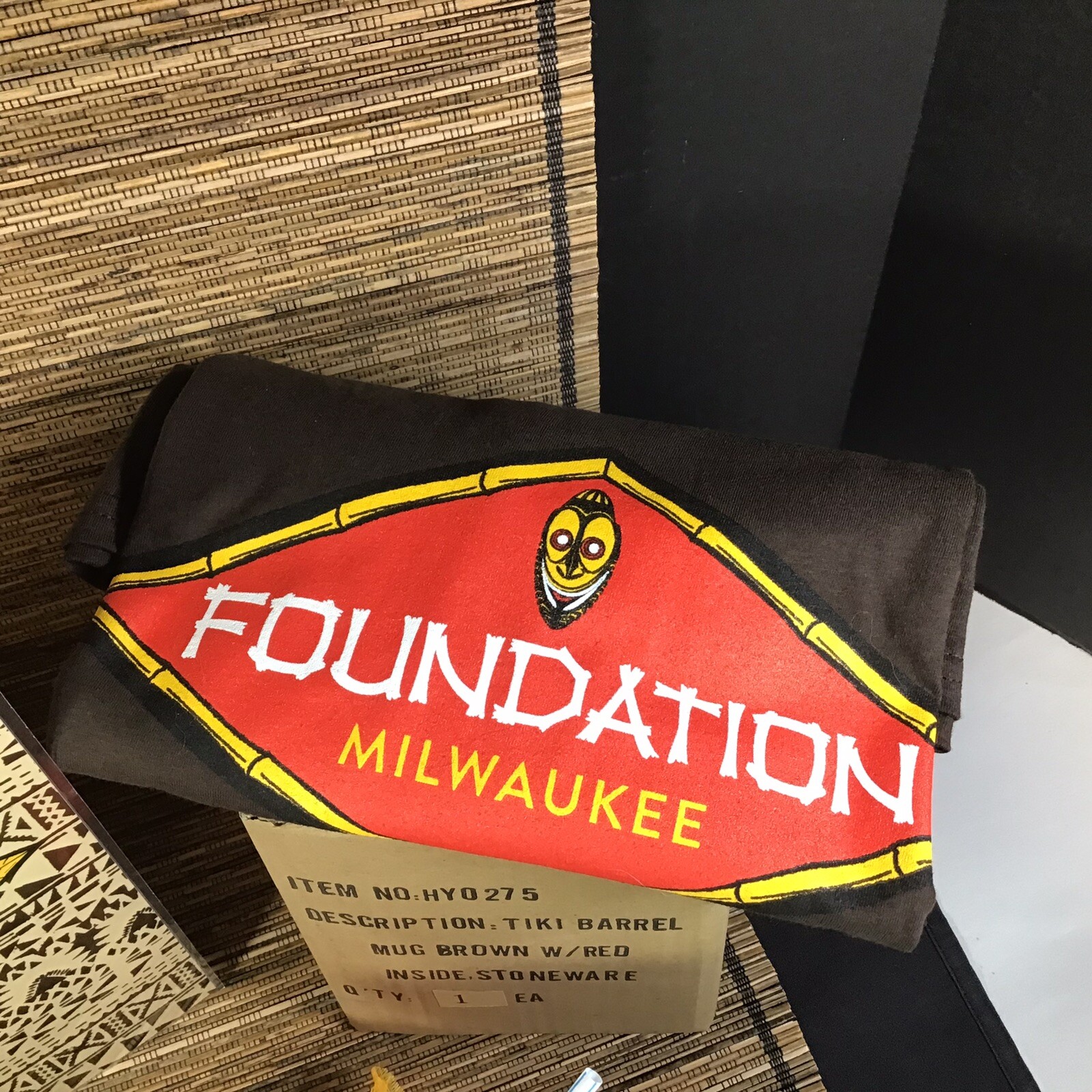 Tiki Mug Foundation Bar Milwaukee Rum Barrel T Shirt Menu Mai Tai