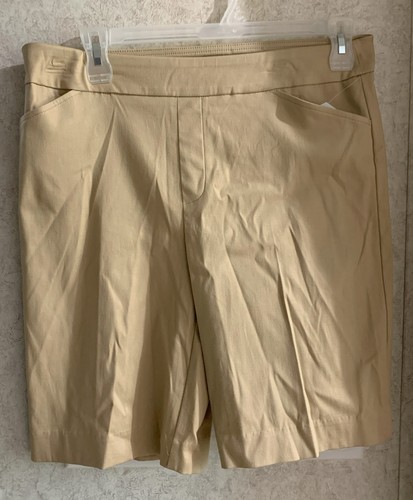 Time And Tru Damen Shorts Bermuda Pull On Neu Gr. L 12 14 Stretch Mid Rise