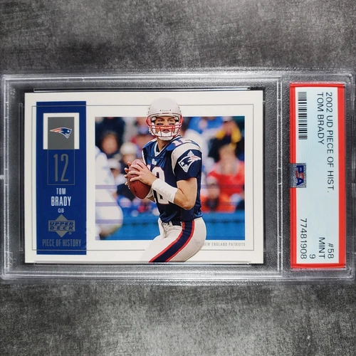 2002 Upper Deck Piece of History 🏈 Tom Brady #58 PSA 9 MINT