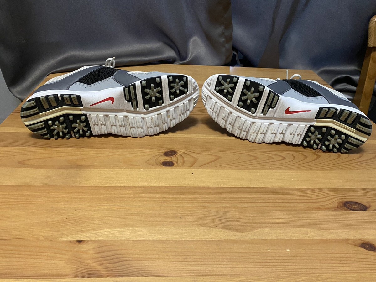 Nike Air Range Golf Shoes Cleats White Grey Red 418541-161  display picture 1