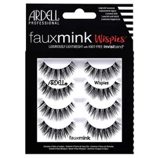 Ardell False Lashes Faux Mink Wispies Eyelashes, 1 pk x 4 pairs