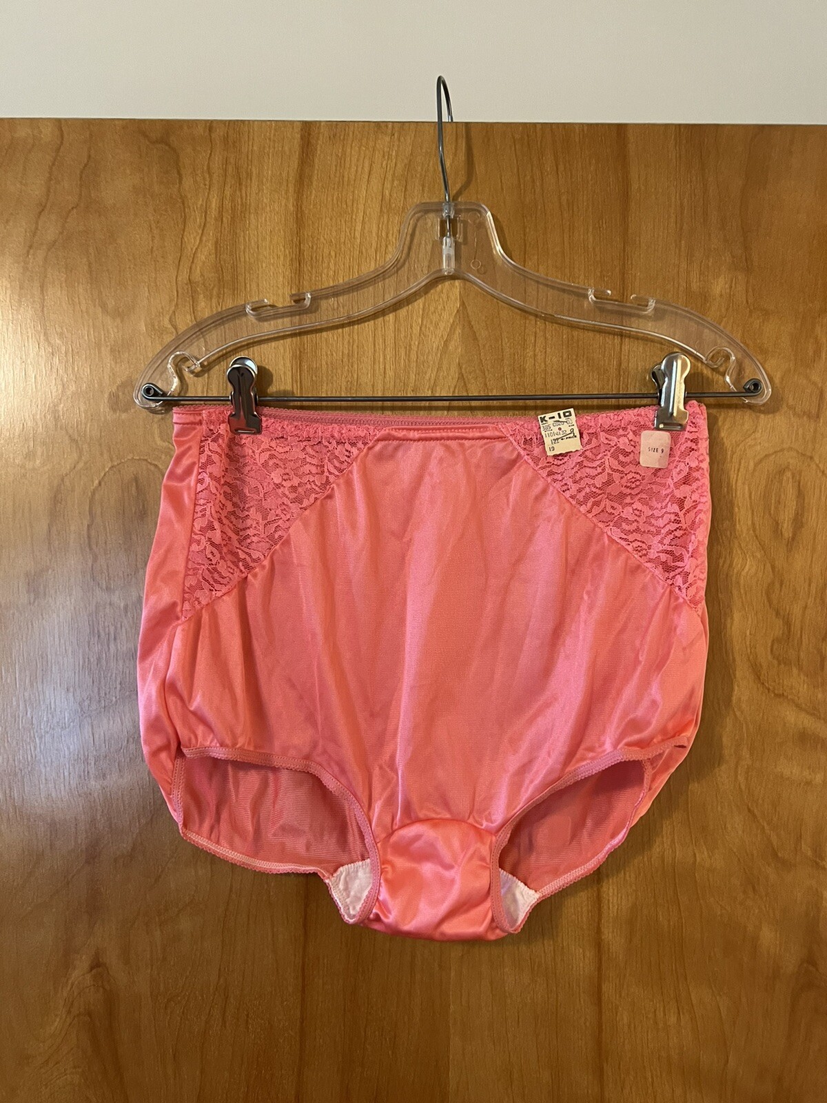 Kmart Vintage Panties Underwear Nylon Pink Made in USA Granny Panty NWT