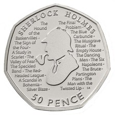 New Sherlock Holmes 2019 50p Fifty Pence Coin Rare Collectable Uncirculated n