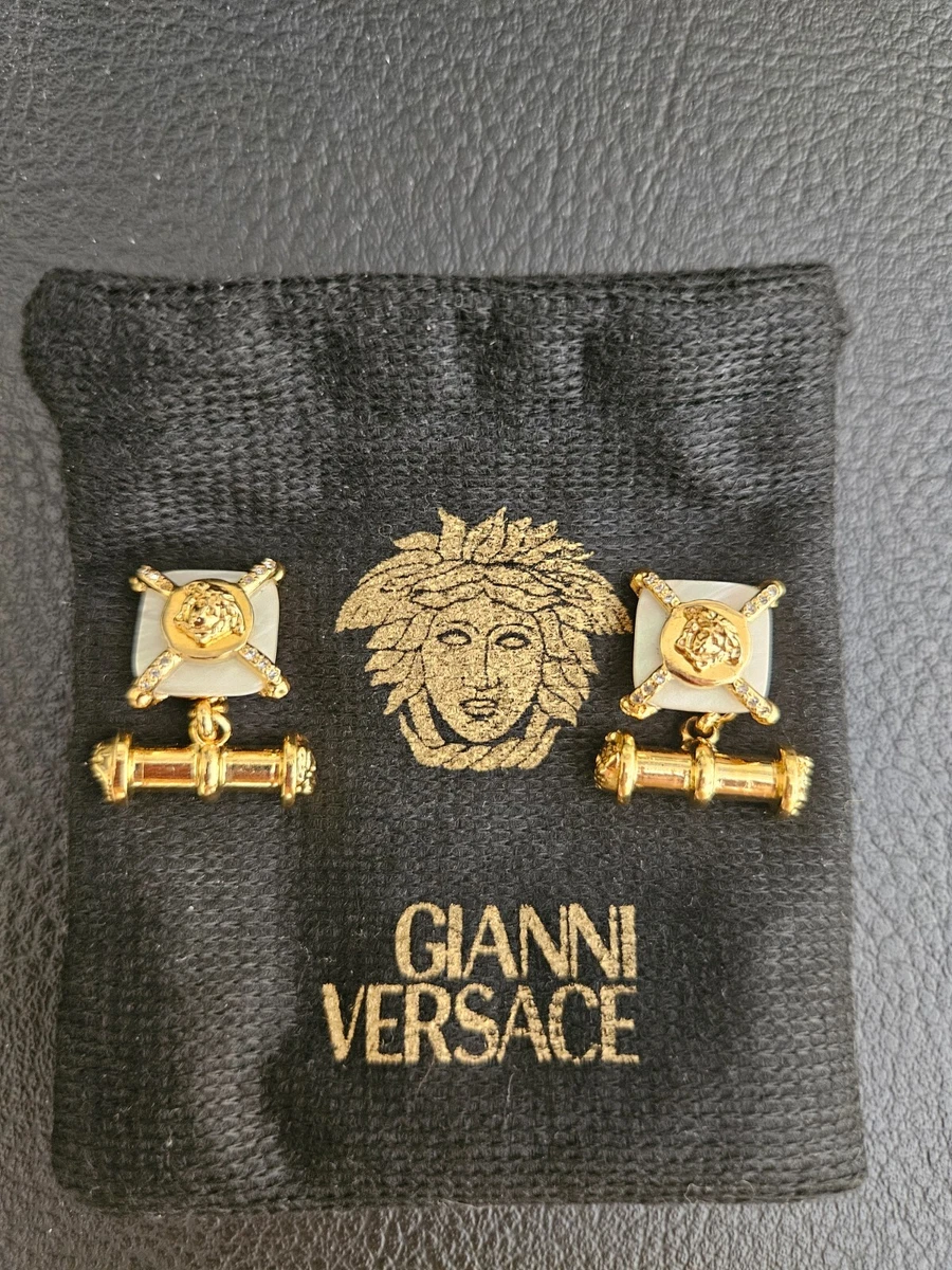 GIANNI VERSACE ゴールドカフリンクス Versace Gold Cufflinks for Men for sale | eBay