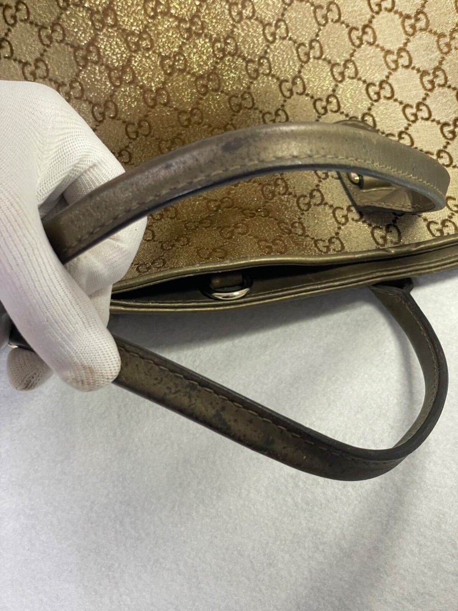 Gucci GG tote bag brown gold With charm dust bag 269956