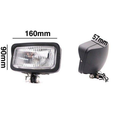 Square Headlight Head Lamp Solid steel Motorcycle Fits For Harley Custom AU - Picture 10 of 12