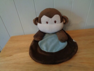 CARTERS  LOVEY SOFT PLUSH SMILING FACE  MONKEY MINI  SECURITY BLANKET ANIMAL