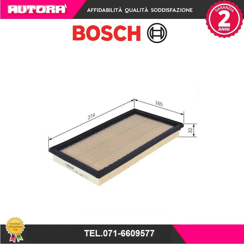 1987429181 Filtro aria (MARCA BOSCH).
