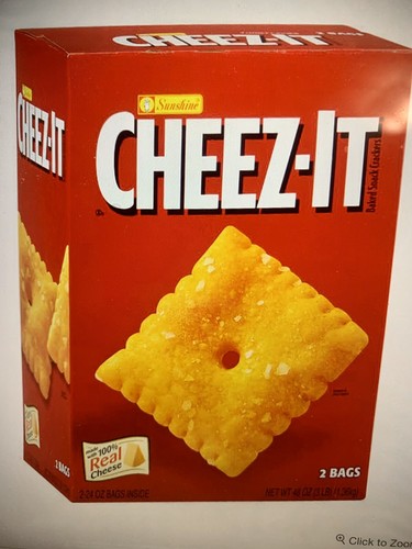 Cheez-It Cheddar Crackers Made with 100% Real Cheese 48oz (2 bags) GREAT DEAL! - 第 1/1 張圖片