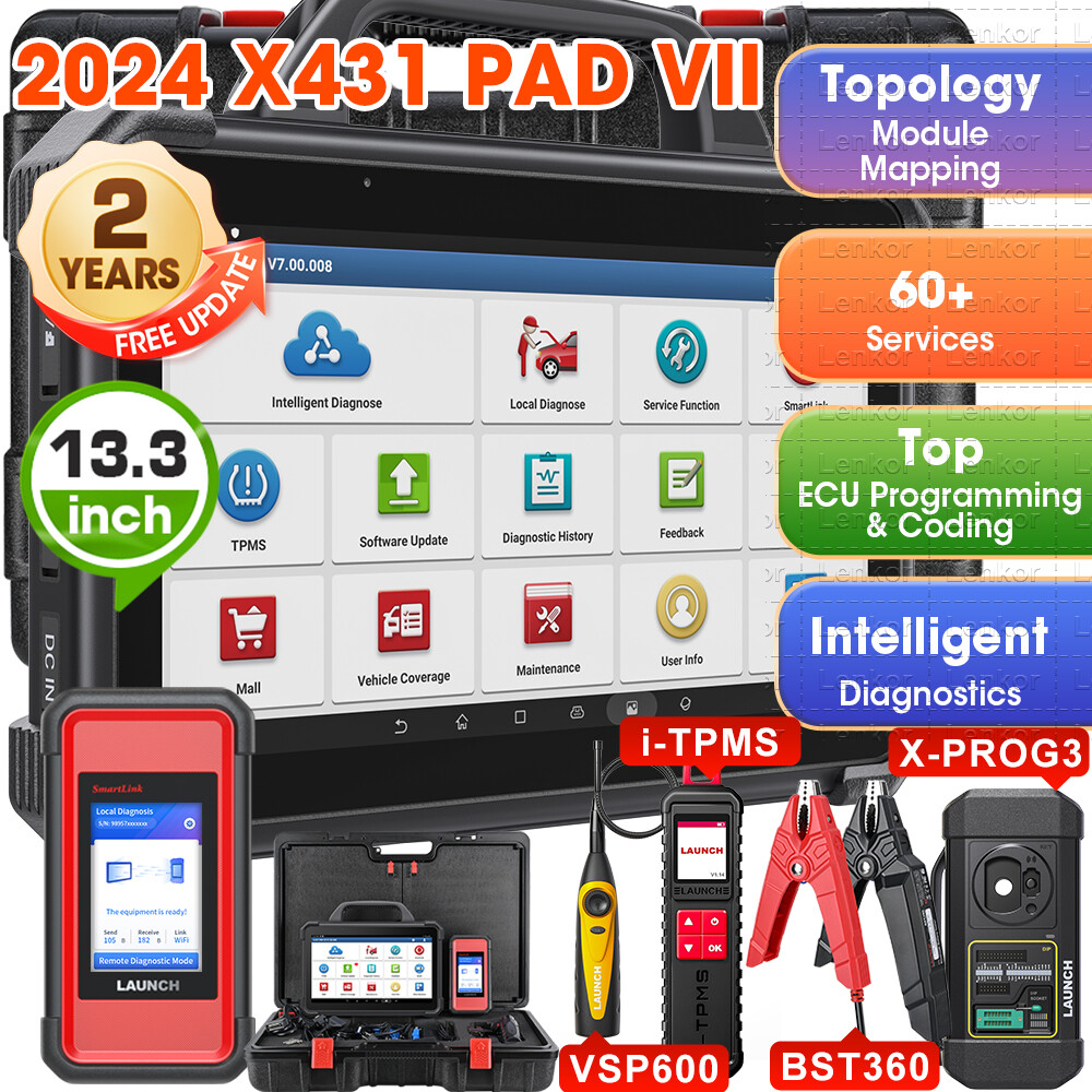 LAUNCH X431 PAD 7 KFZ Diagnosegerät ECU PROGRAMMIER X-PROG3 i-TPMS BST360 VSP600