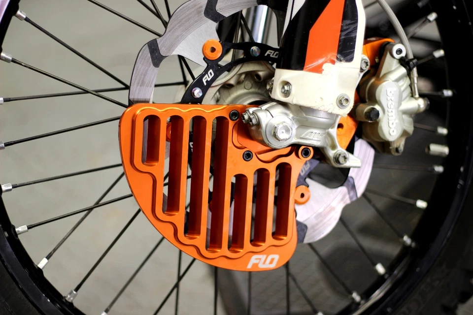 KTM ORANGE FRONT ROTOR GUARD 2007 - 2014 125-530 XCW XCFW EXC SX FLO MOTORSPORTS - Image 4 of 4