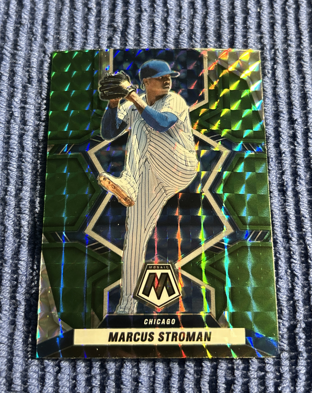 2022 Panini Mosaic Green Prizm #118 Marcus Stroman New York Mets