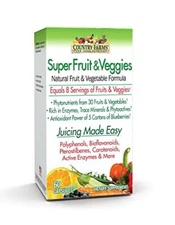 Super Fruit and Veggies Capsules, 30 Fruits and Vegetables/60 Count (Pack of 1)