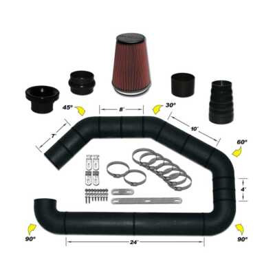 AIRAID AIR-101-400 Universal U-Build-It Air Intake Master Kit w/ Red Filter