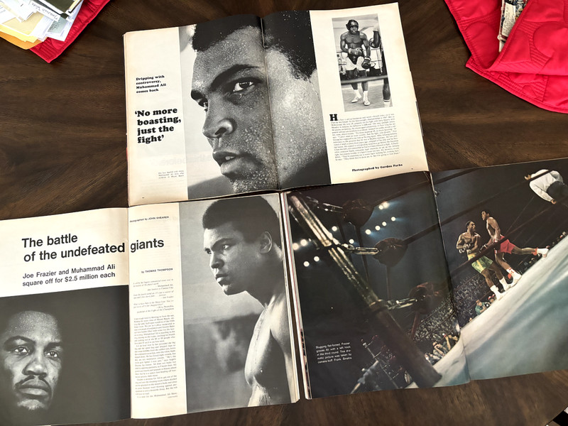 3 LIFE MAGAZINES 1 FROM 1970 & 2 FROM 1971 MOHAMMAD ALI AND JOE FRAZIER FIGHTS