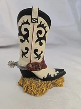 FIGI Horse-Spinin Spur  Black And White Boot