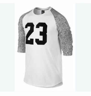   Nike Jordan Shirt White Elephant Print Shirt NEW Fly White Top Basketball Era