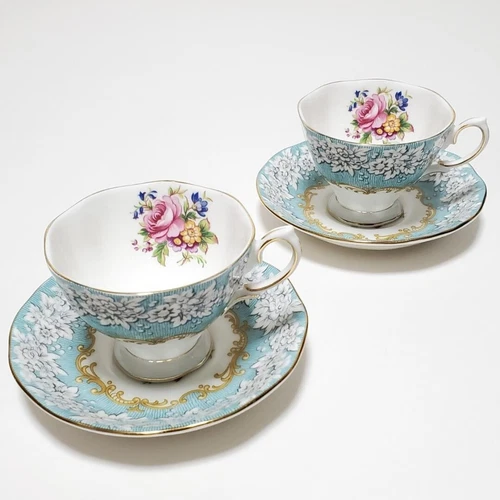 Royal Albert Enchantment Cup & Saucer set of 2 England From Japan #4