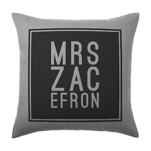 Zac efron coussin pillow cover case-gris argenté-cadeau