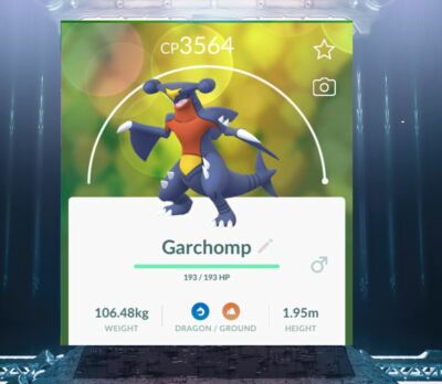 Pokémon Go level 35 Garchomp !High level ! Dual ground moveset 