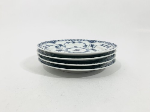 4x Royal Copenhagen Blue Fluted Half Lace 574 Dessert Plates 17 cm - Picture 2 of 10