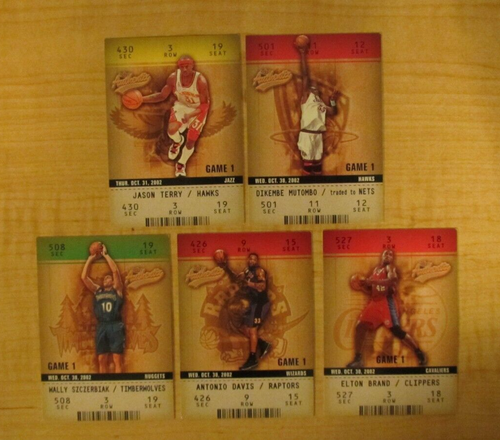 2002-03 Fleer Authentix Basketball Lot of 5 - Picture 1 of 2