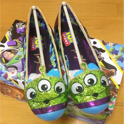 Irregular Choice Toy Story Little Grren Men Flats Shoes US 6.5 Disney Pixar New