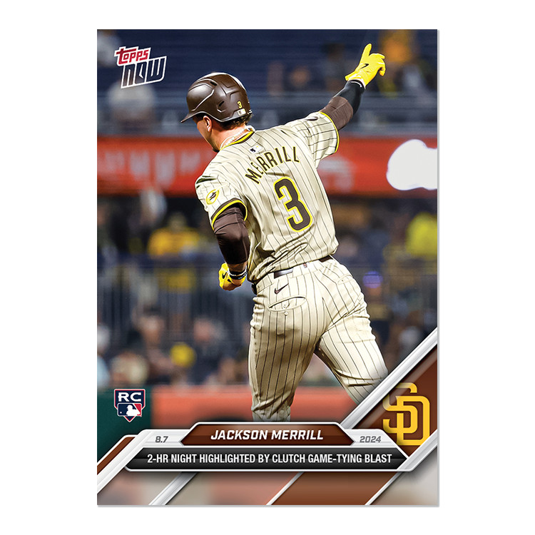 2024 MLB Topps Now Jackson Merrill ROOKIE CARD SP San Diego Padres #530 RC 🔥