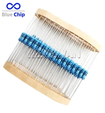 50pcs 1/2W Metal Film Resistor 1% 0 ohm to 4.7M ohm