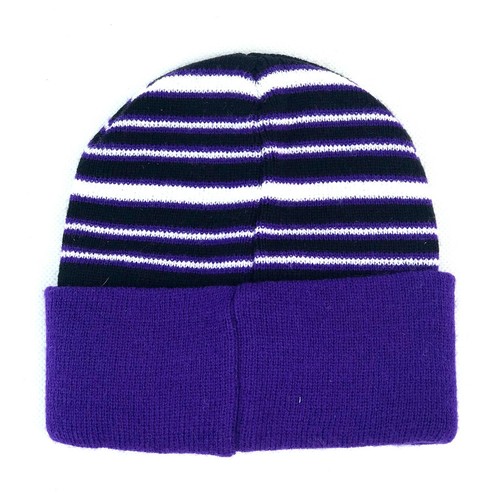 Wisconsin Whitewater NCAA Toddler Beanie Hat Cap Cuff Purple Black White - Imagen 2 de 2