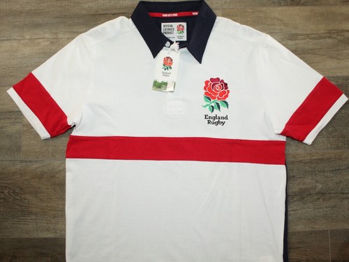 NWT England Rugby Rose Short Sleeve Rugby Football Union Team Jersey S Sewn !