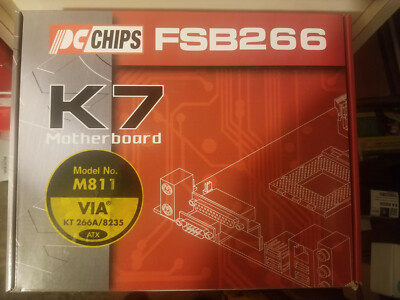 PC Chips M811 Socket A 462 Via 266A/8235 AMD Motherboard 