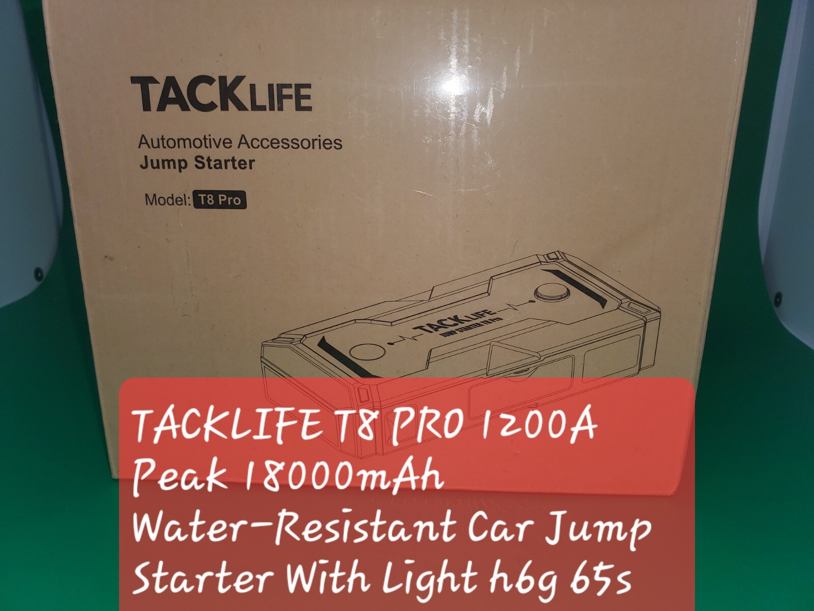 TACKLIFE T8 PRO 1200A Peak 18000mAh WaterResistant Car Jump Starter