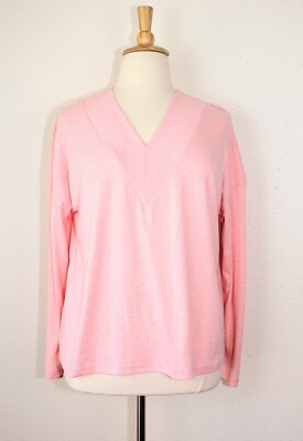 NWT ECLUSIVE Casual Knit Top Peach - Pink Long Sl w /Golden Buttons Plus XXL #03