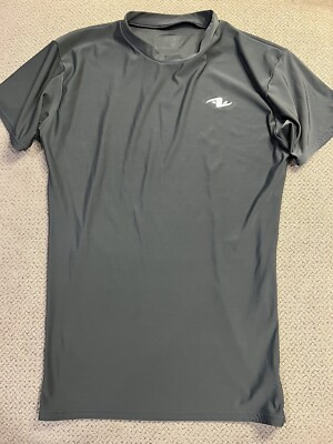 Mens Athletic Works Gray Shiny Spandex Lycra Tight Compression