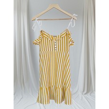 Asos Maternity Sz 8 Marigold Striped Ruffle Sundress