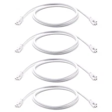 T5 T8 Extension Cords, 4ft Connector Cord, 3-Prong Extended Power Cable for I...